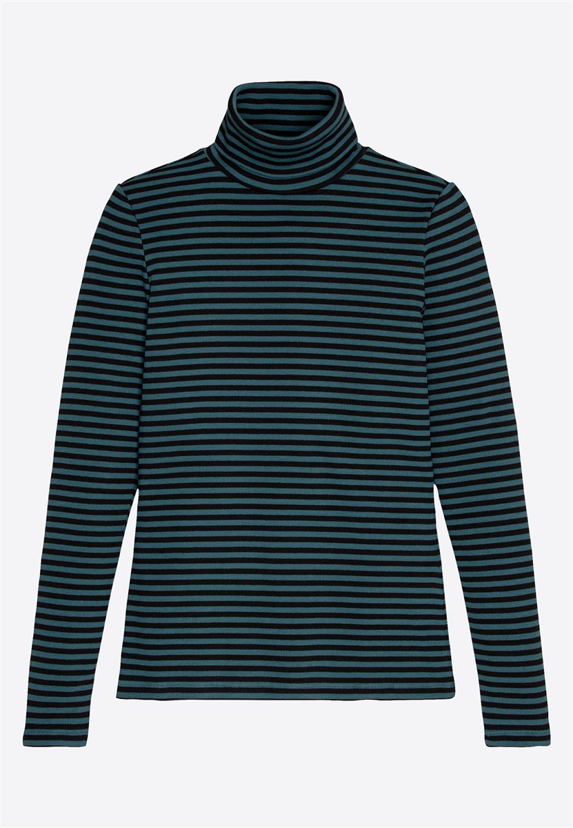 Marlowe Nature Liatris Stripes Longsleeve lake blue Bio-Baumwolle