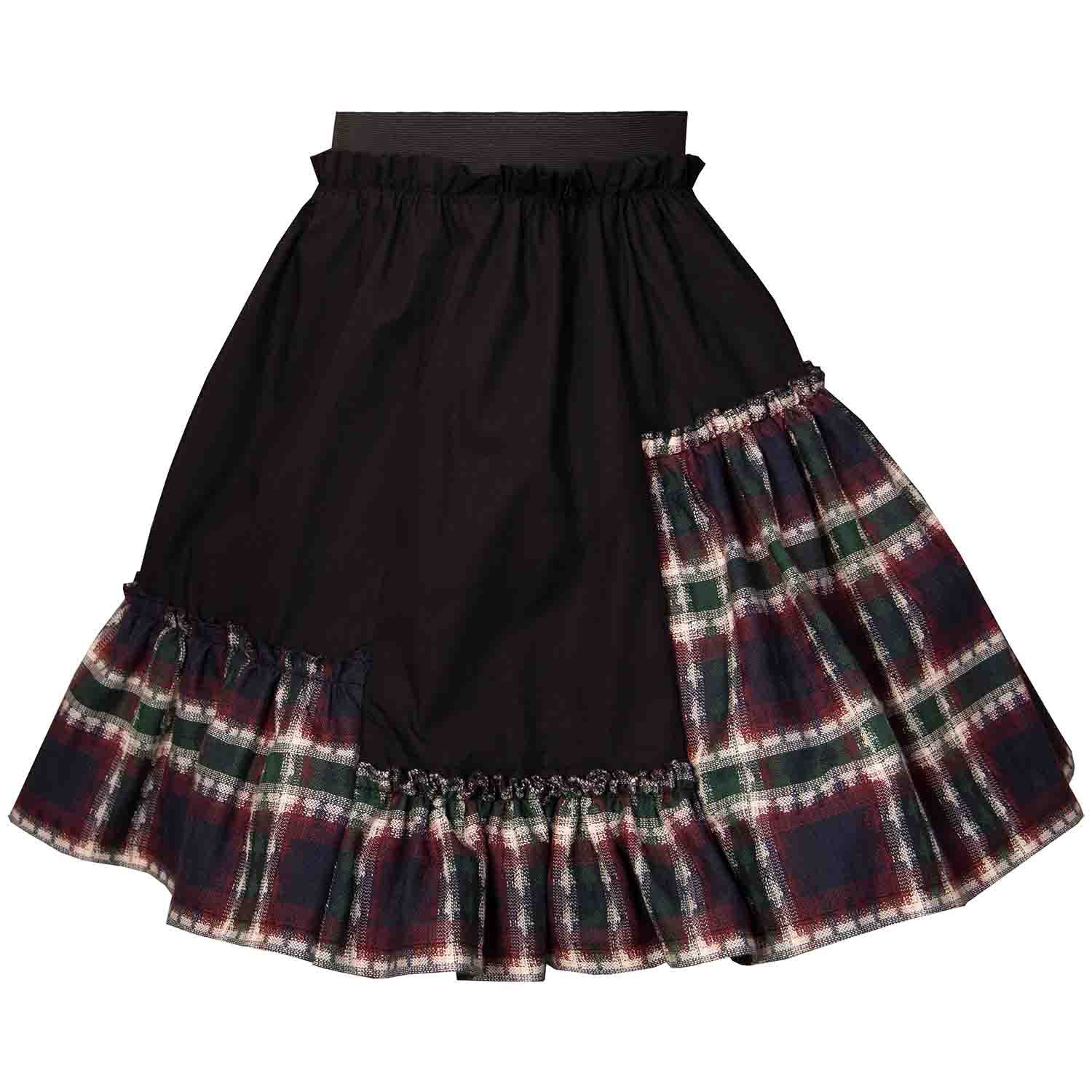 Infantium Victoria Mädchen Rock Schwarz Tartan Rot Grün 128
