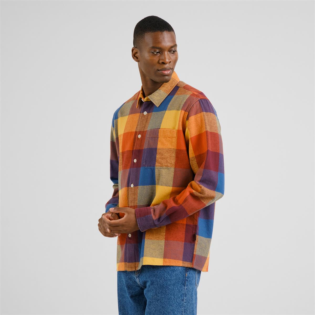 Dedicated Rute Flannel Herrenhemd multi color Karo