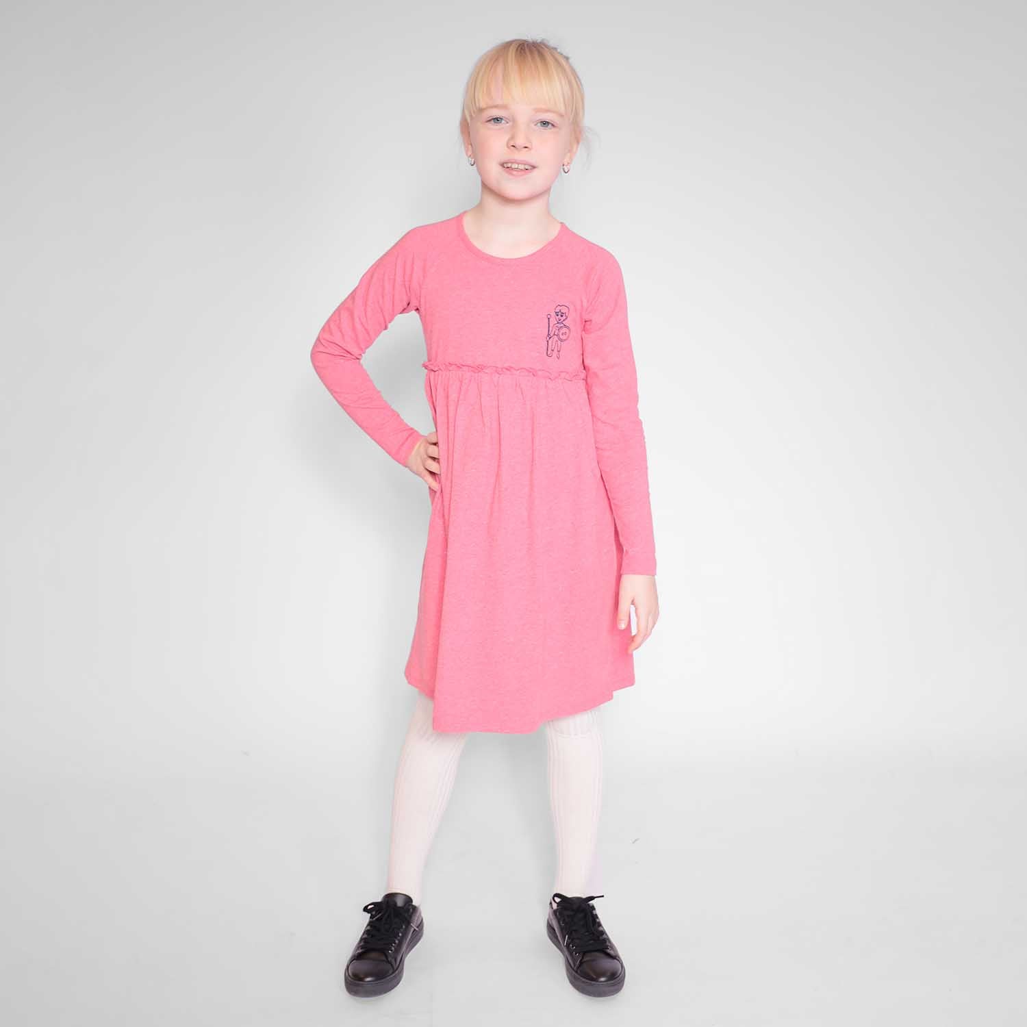 Infantium Victoria Kleid Rosa 128 Bio-Baumwolle Stickerei