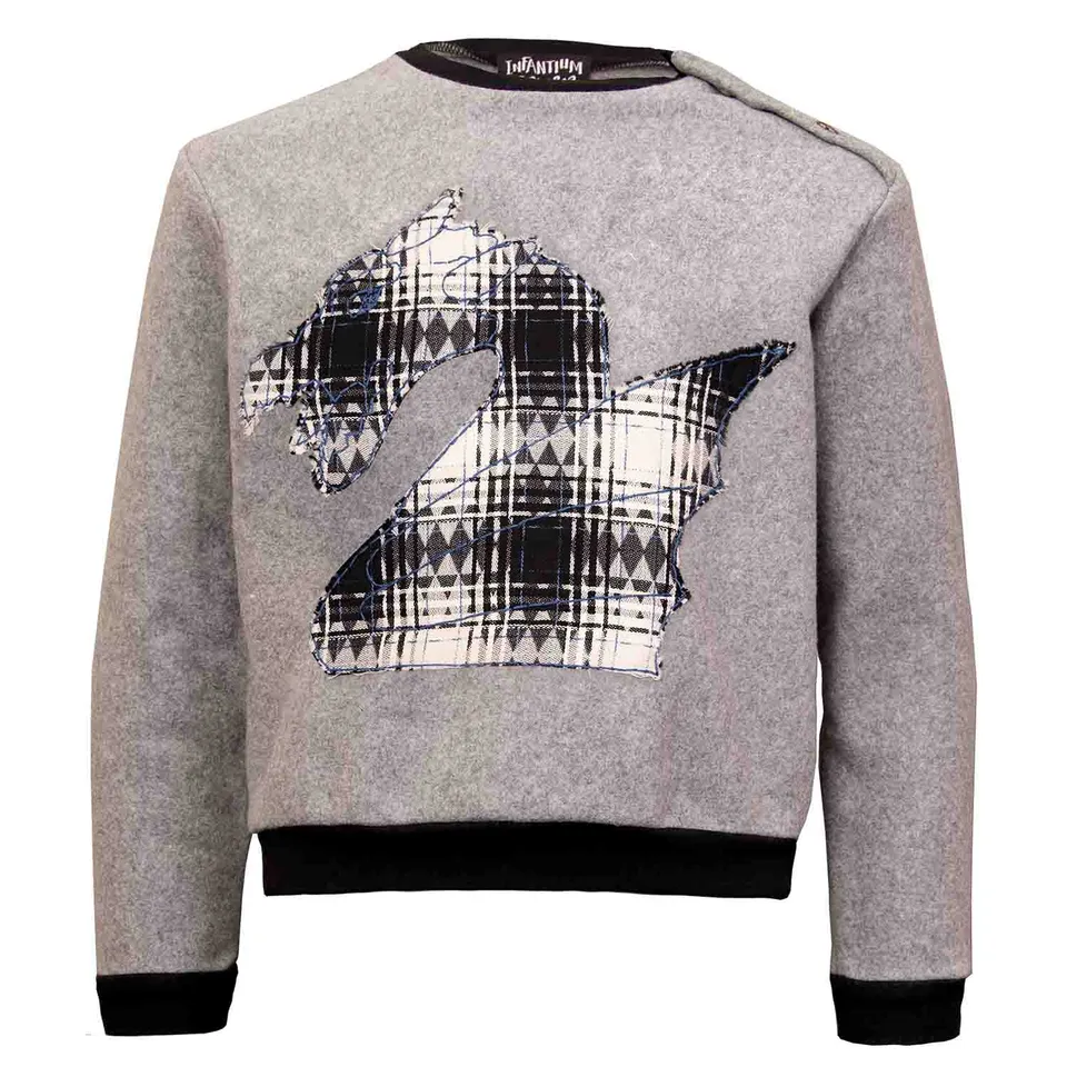 Infantium Victoria Grey Fleece Sweatshirt grau Bio 128