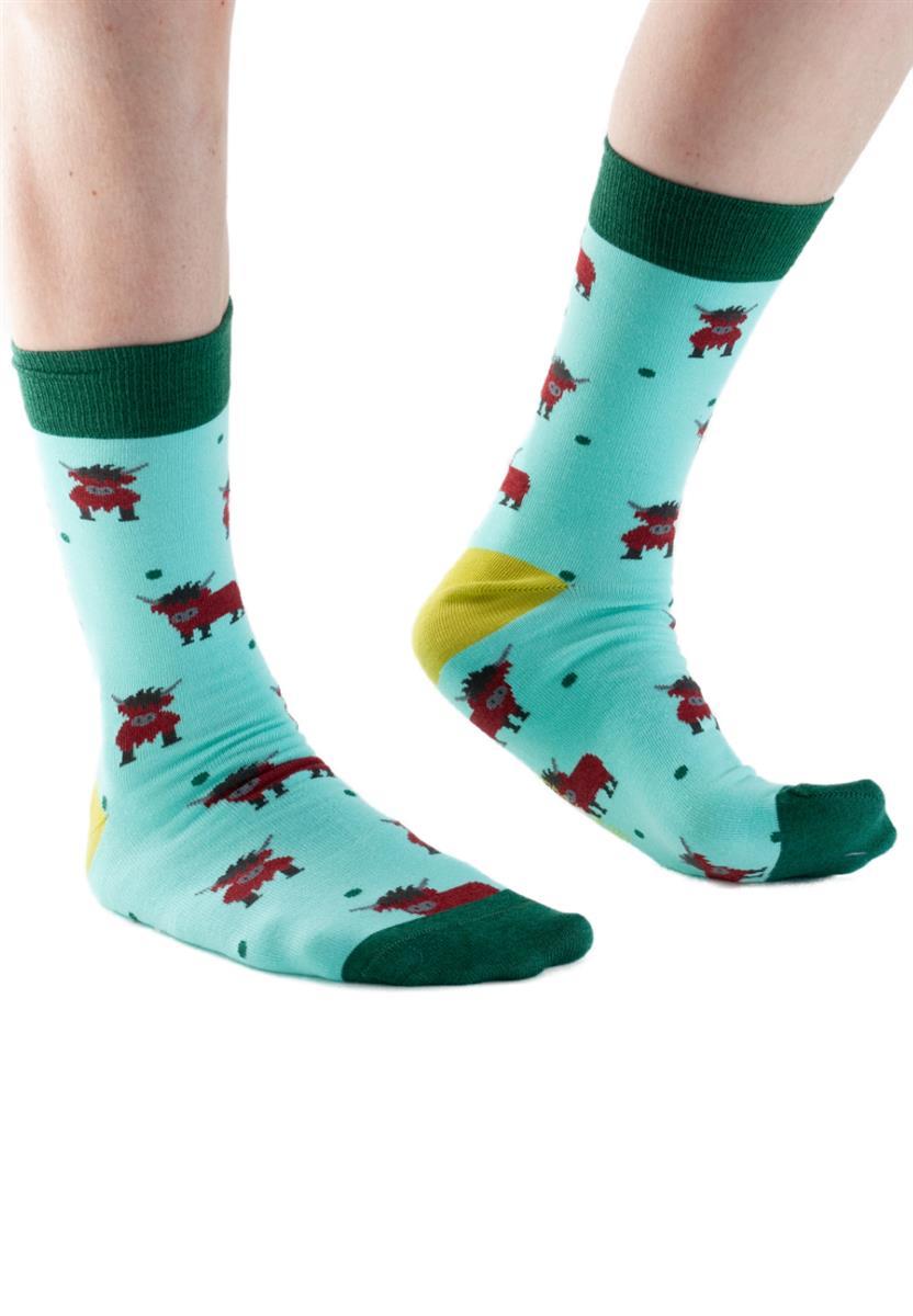 marlowe nature Highland Cows Socken mint 36-41 Bio