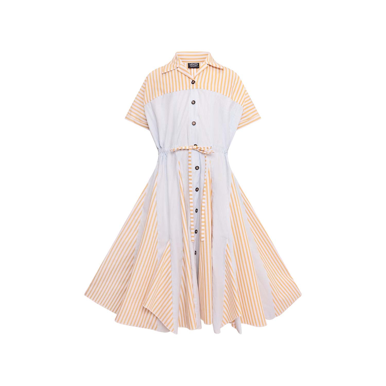 Infantium Victoria Zero Waste Hemdkleid Streifen Biokleid 116-128