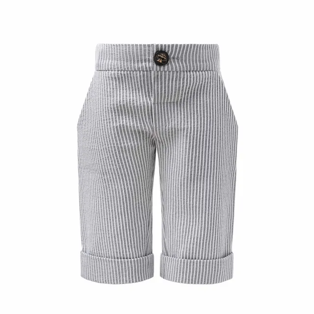 Infantium Victoria Striped Puffed Pants Hose Grau Gr. 92