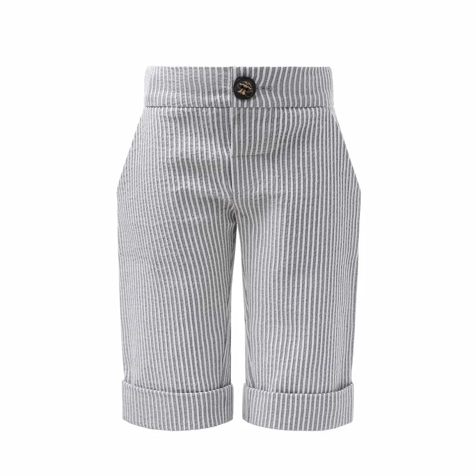 Infantium Victoria Striped Puffed Pants Hose Grau Gr. 92