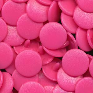 Kam Snaps Plastic Snaps B47 Neon Pink Druckknöpfe 50 Sets matt Größe 20