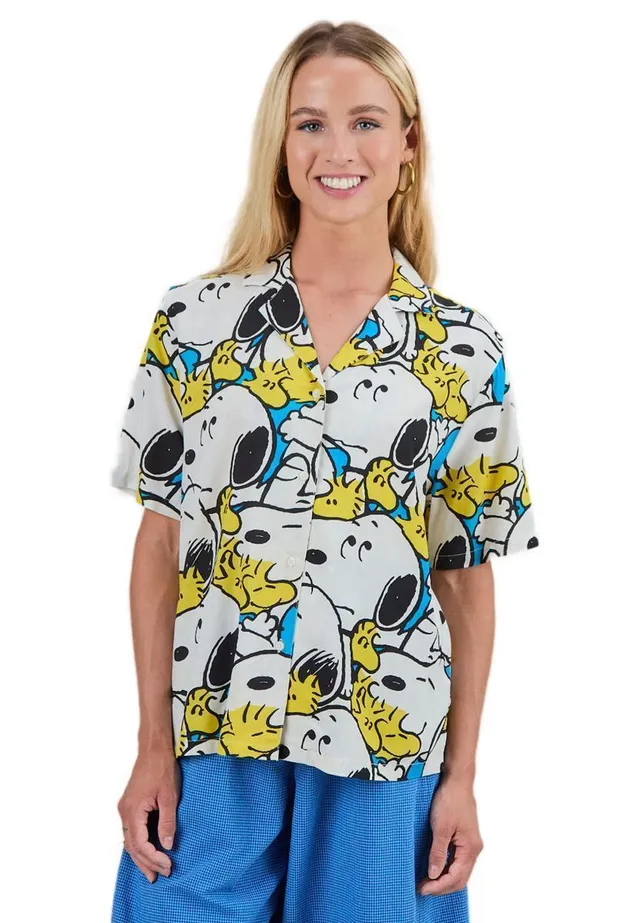 marlowe nature Peanuts Freehugs Aloha Bluse weiß