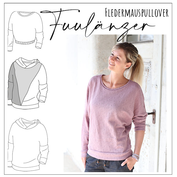 Moeve Design Fuulänzer XS-XXL Schnittmuster Fledermauspullover