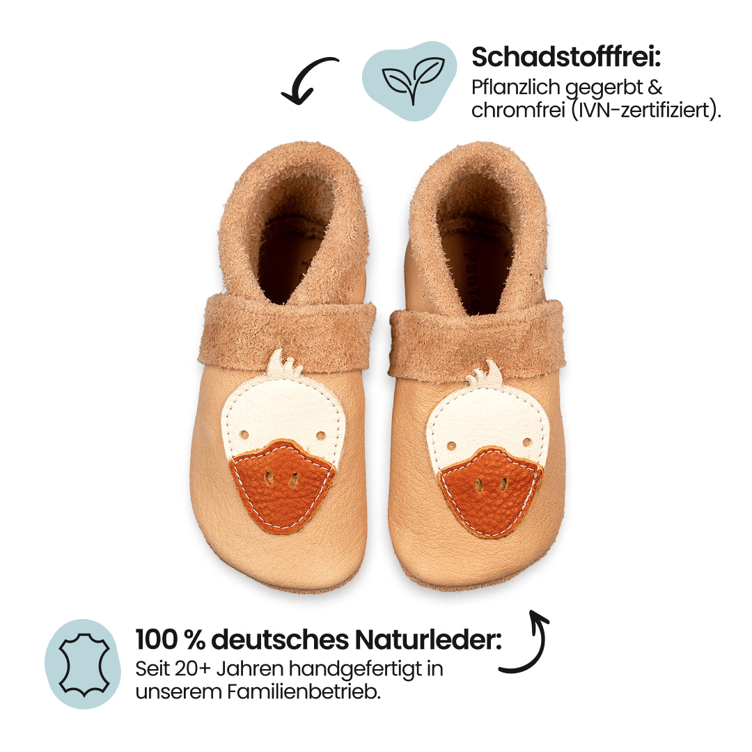 Pantolinos Gans Barfußschuhe Naturleder Kinder