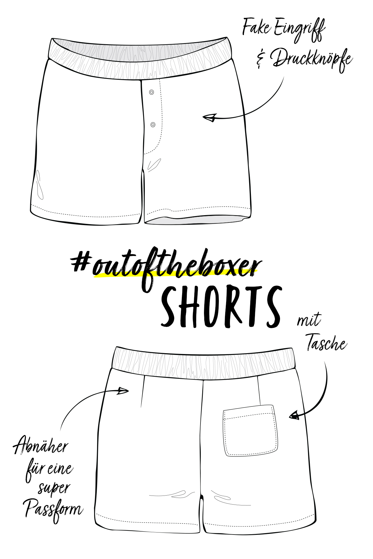 Yes, Honey #outoftheboxer Shorts Schnittmuster Unterhose
