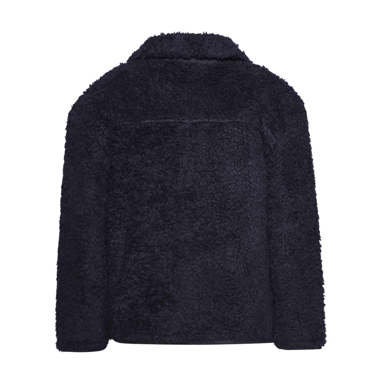 Infantium Victoria Jacke Kunstfell schwarz Bio-Baumwolle Teddy