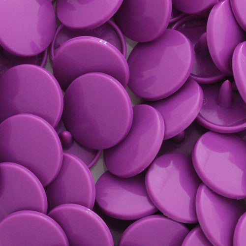 Kam Snaps Plastic Snaps B41 Violet Druckknöpfe 50 Sets glänzend Größe 20