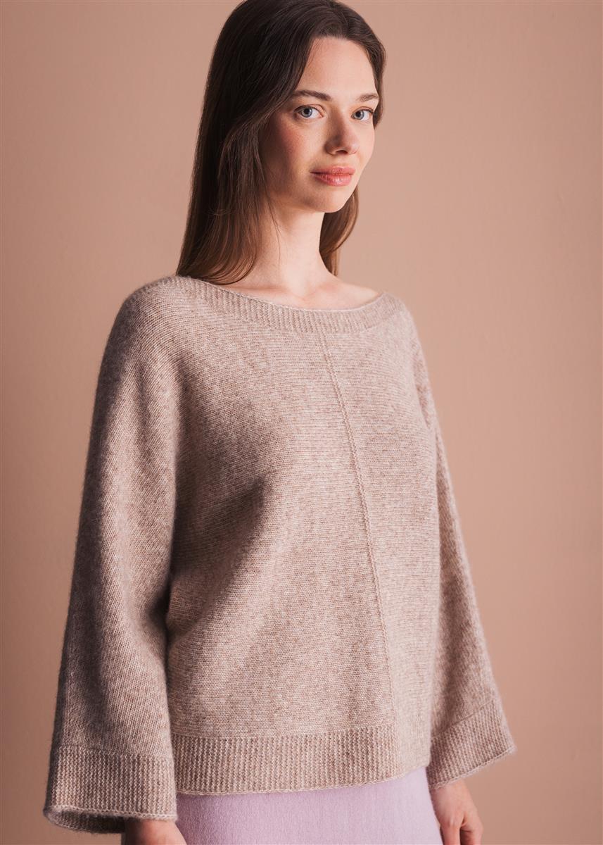 Marlowe Nature Pullover Dina Damen hazelnut Wolle Alpaka
