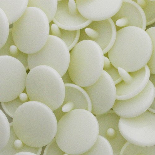 Kam Snaps Plastic Snaps B37 Druckknöpfe Cremeweiß 50 Sets
