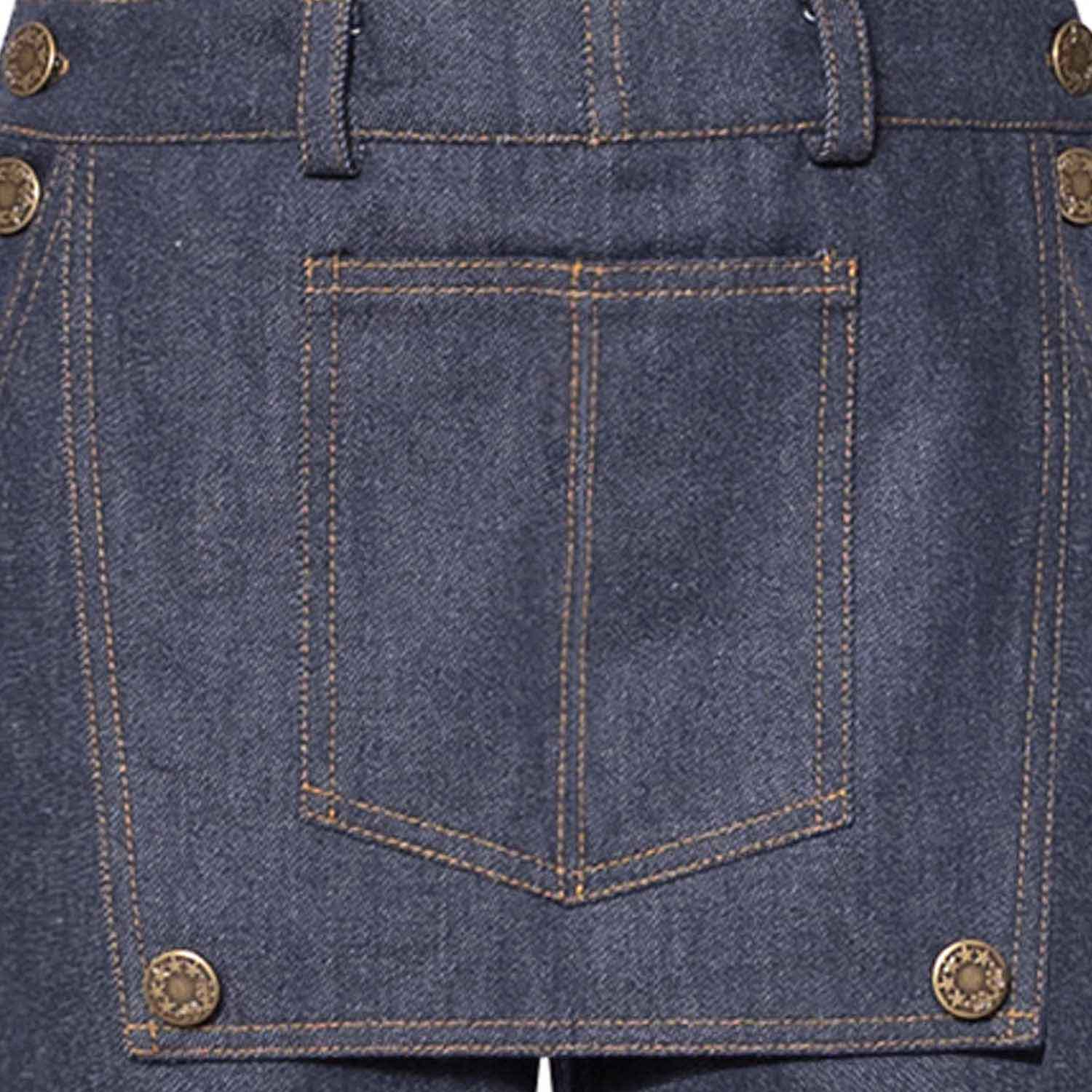 Infantium Victoria Flare Jeans Hose blau mit Klappe