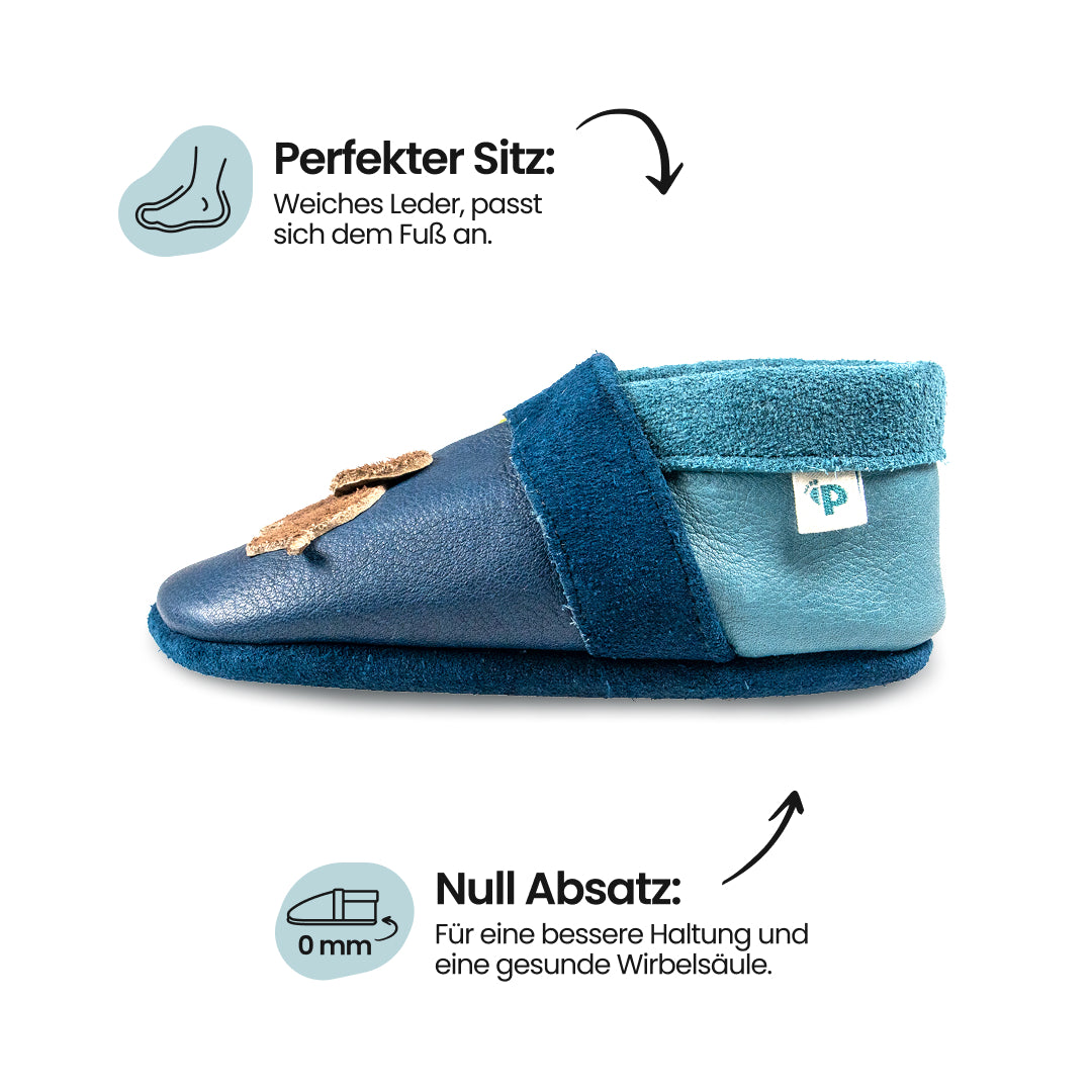 Pantolinos Elefanten Barfußschuhe paloma/tobago Leder