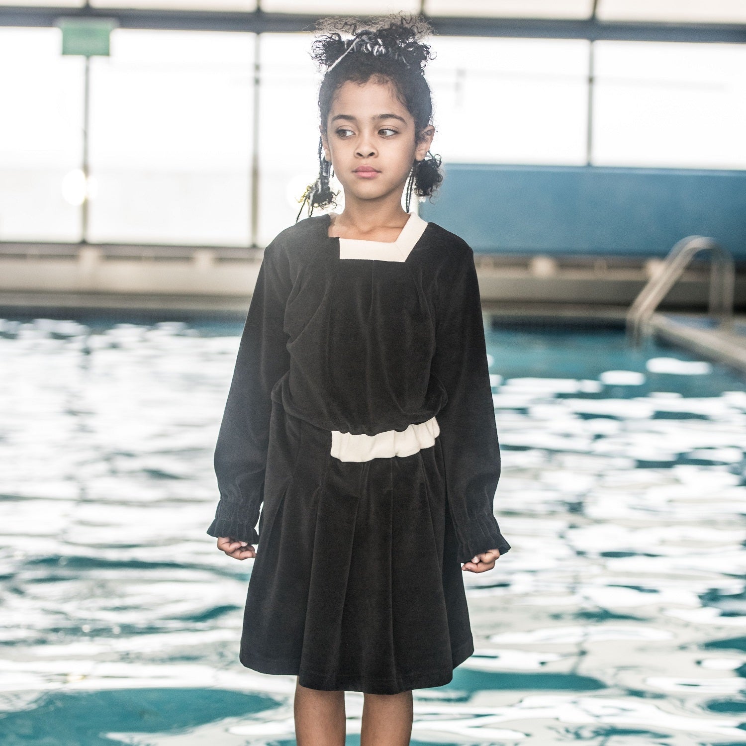 Infantium Victoria Black Velvet Kleid Mädchen Schwarz Gr.116