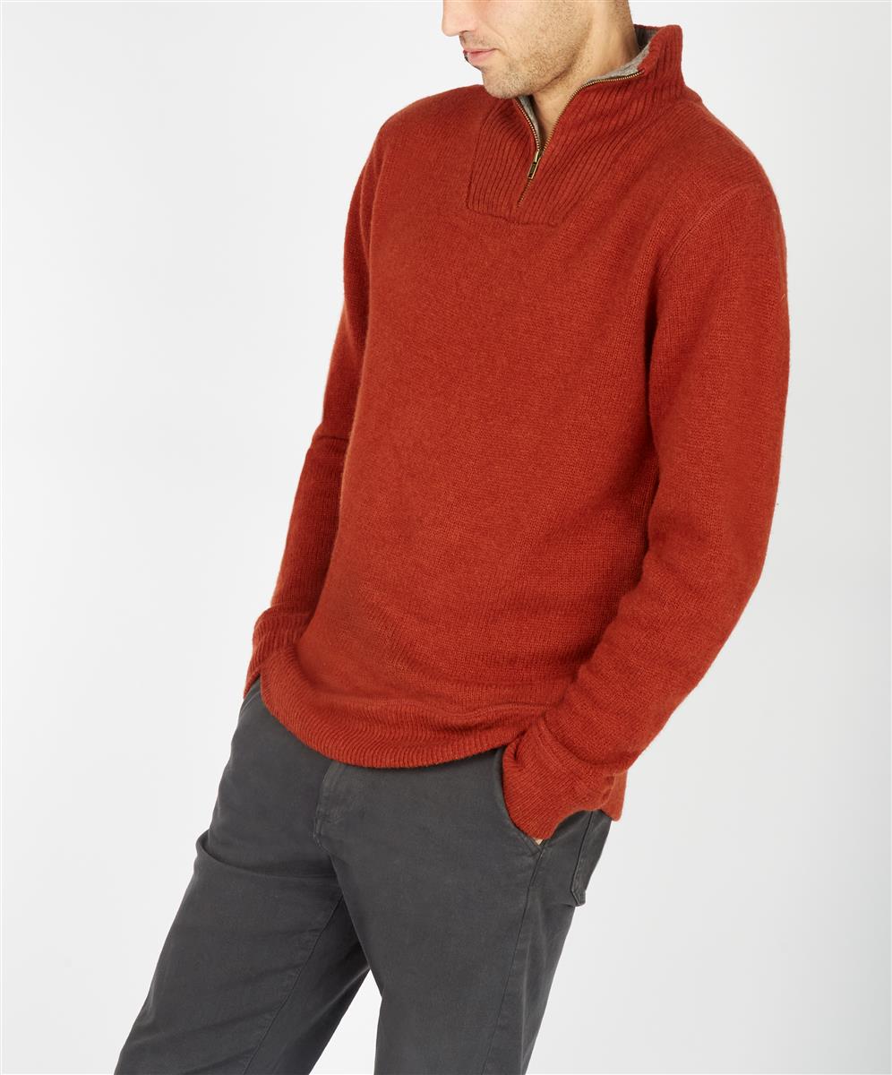 marlowe nature Half Zip Sweater Troyer Wolle duck green