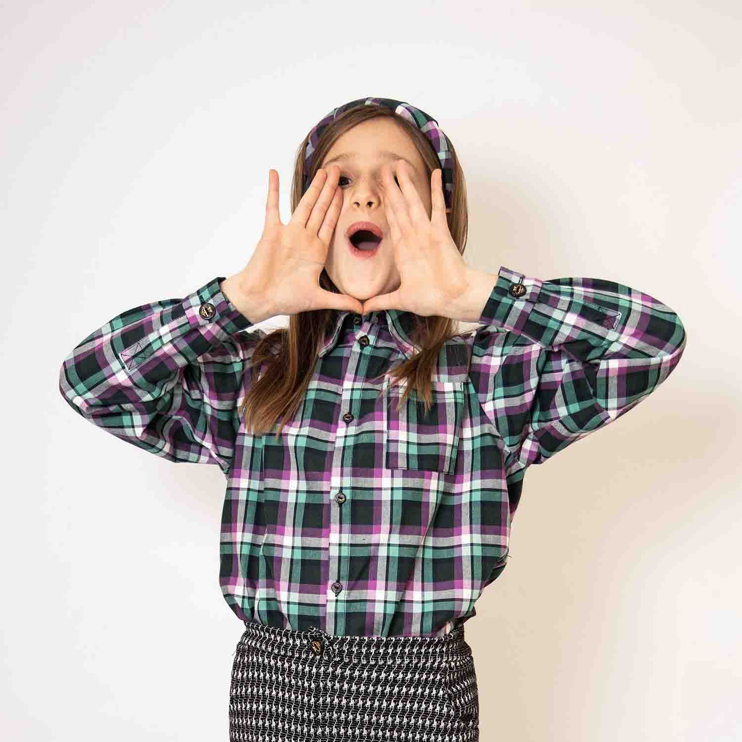Infantium Victoria Fancy Tartan Kinder Hemd Karo Gr. 104 Baumwolle