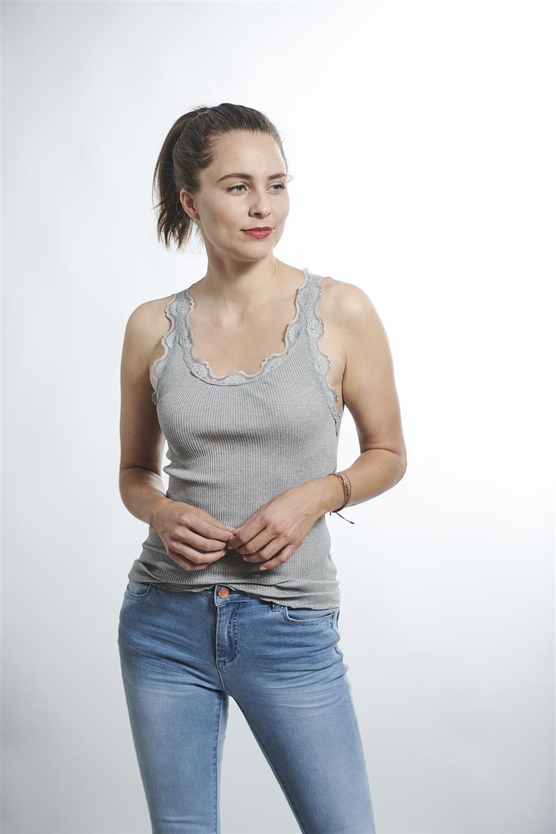 marlowe nature Seidentop mit Spitze Top 00-weiß Seide