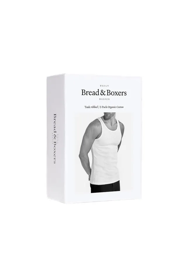 Bread & Boxers 2-Pack Tank Ribbed Unterhemd Bio-Baumwolle