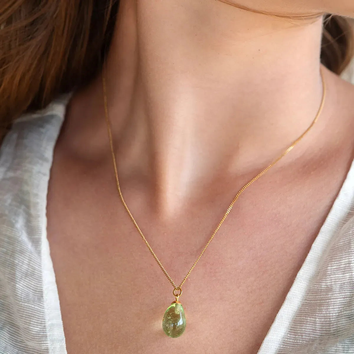 marlowe nature Necklace Gold Kette turquoise-you deserve it 45cm