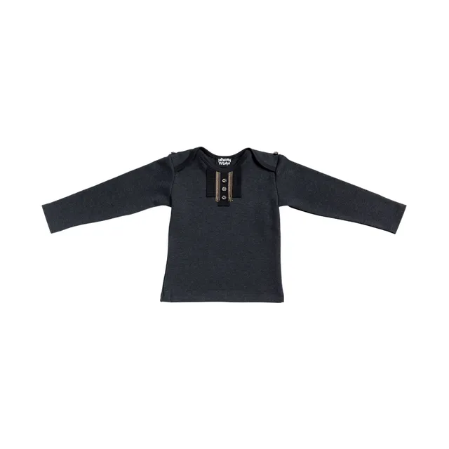 Infantium Victoria Black & Gold Dress Shirt Body Schwarz 104