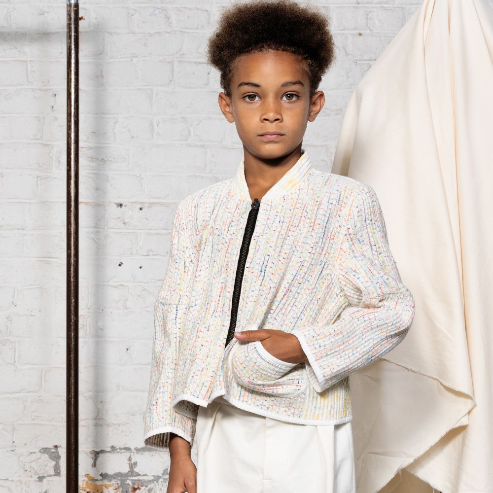 Infantium Victoria Double Zero Wendejacke Kinder Weiß Upcycling