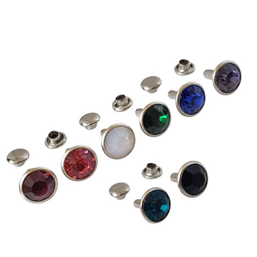 Kam Snaps Rivets Strassnieten 7mm klar 20 Sets