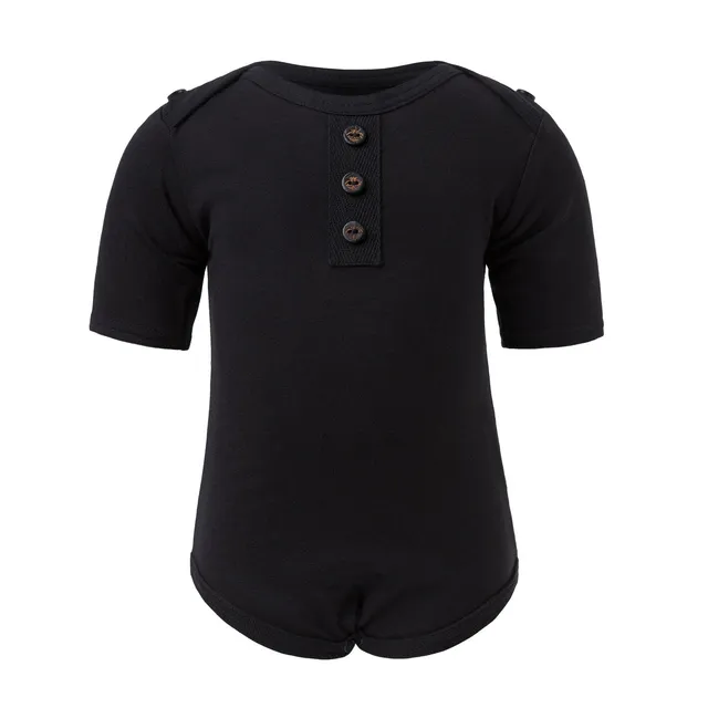Infantium Victoria Black Baby Onesie Body Schwarz Baumwolle Gr.68-92