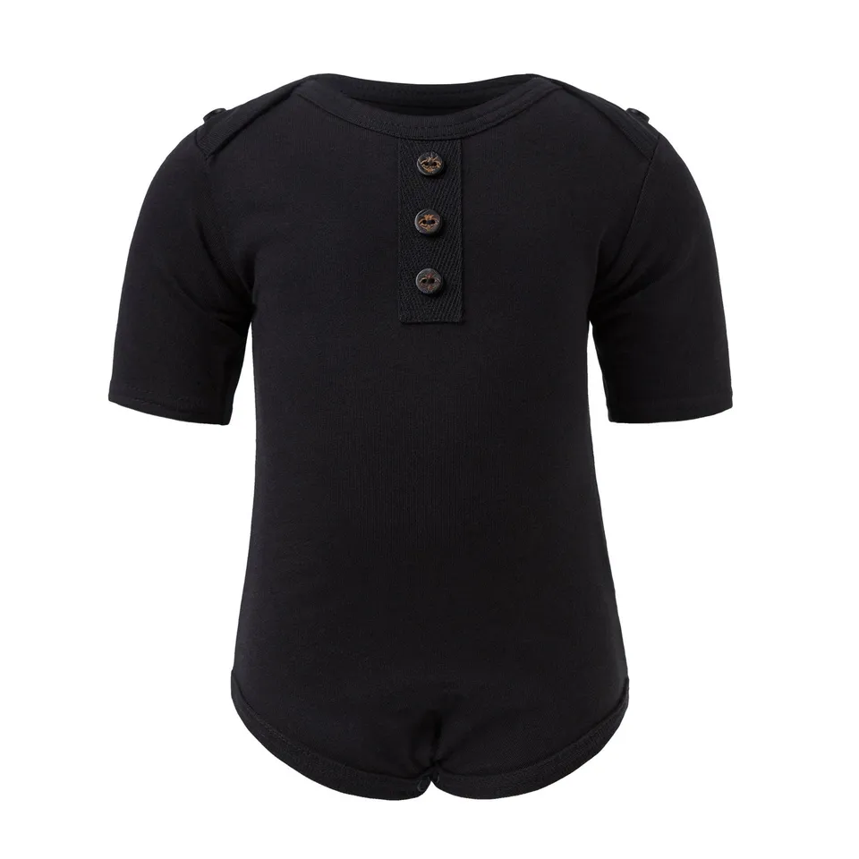 Infantium Victoria Black Baby Onesie Body Schwarz Baumwolle Gr.68-92