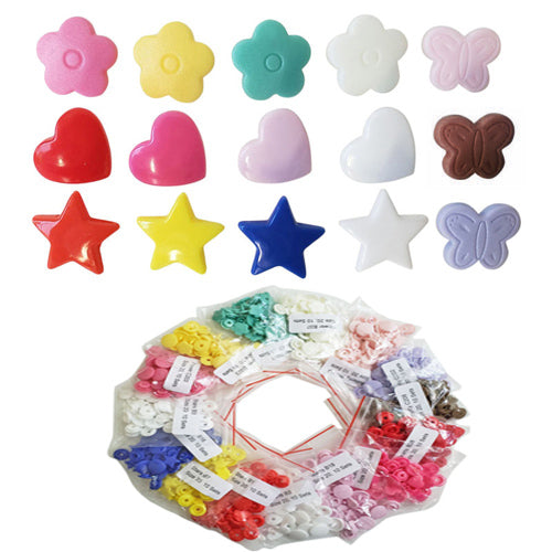 Kam Snaps Plastic Snaps Gr.20 Motiv-Druckknöpfe 150 Sets
