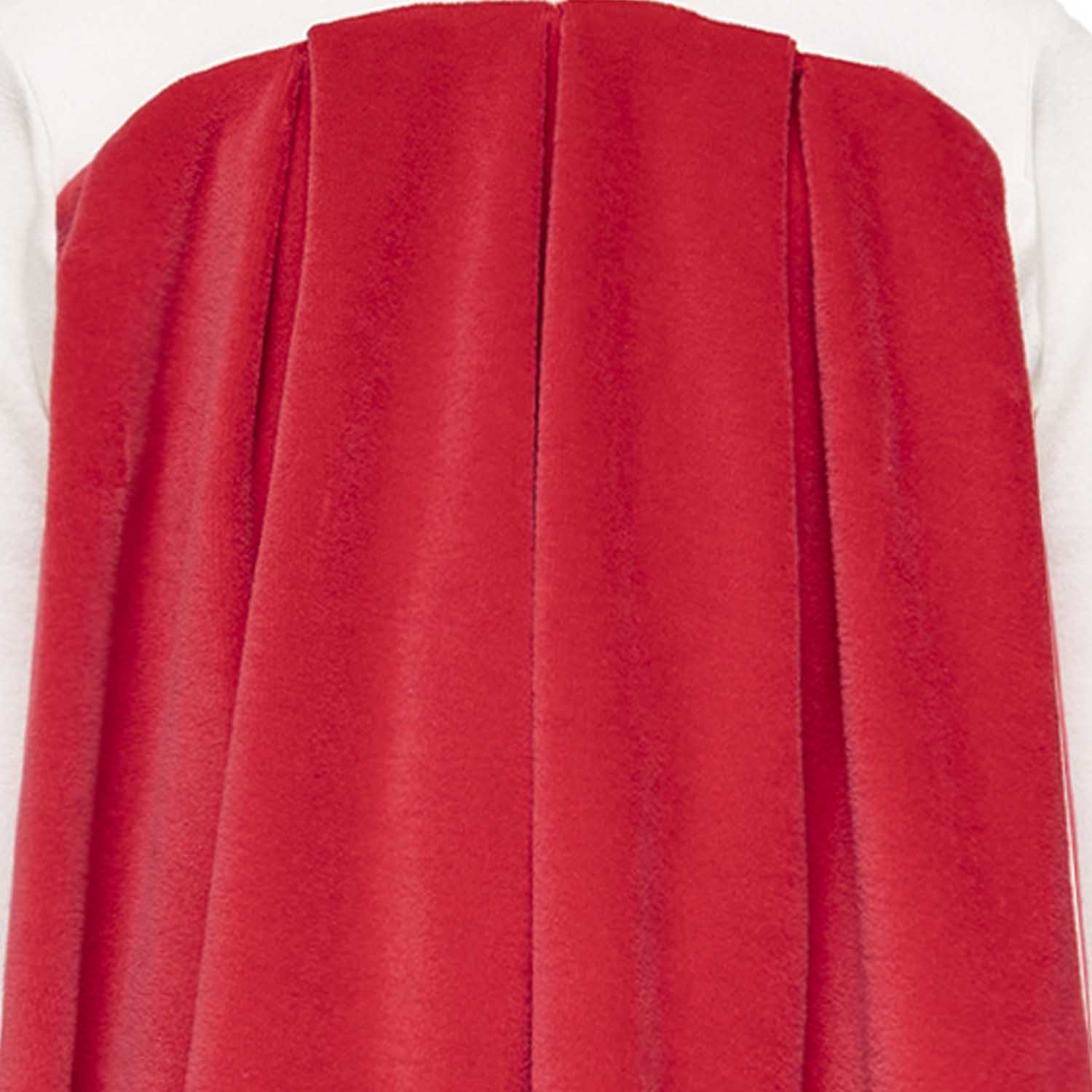 Infantium Victoria Baby Kleid Weiß Rot Samt Baumwolle