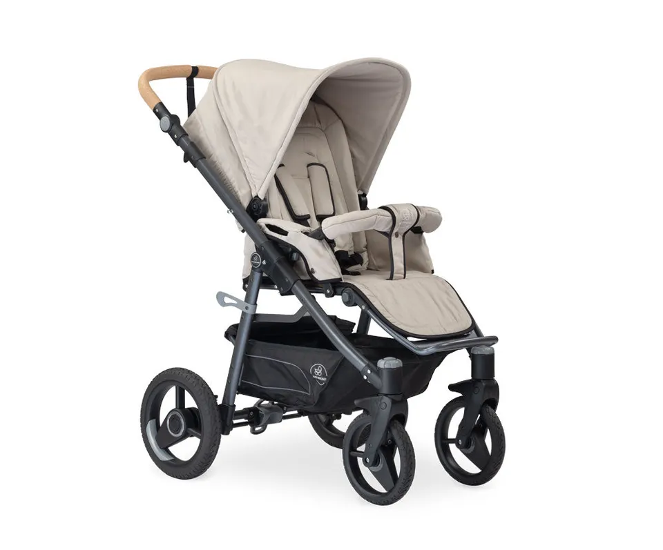 Naturkind Lux Evo Kinderwagen Cord Cognac Gefedert