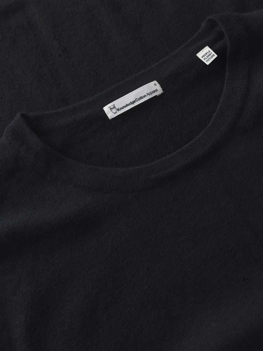 Marlowe Nature Cashmere Knitted T-Shirt Kaschmir black jet