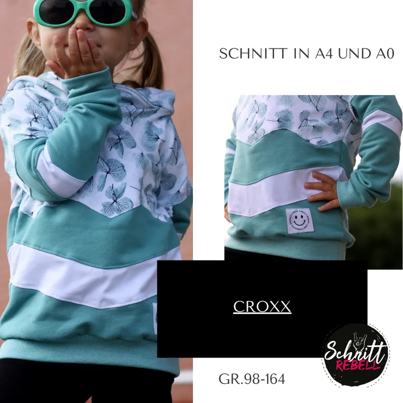 Schnittrebell Croxx Ebook Hoodie Schnittmuster Gr.98-164
