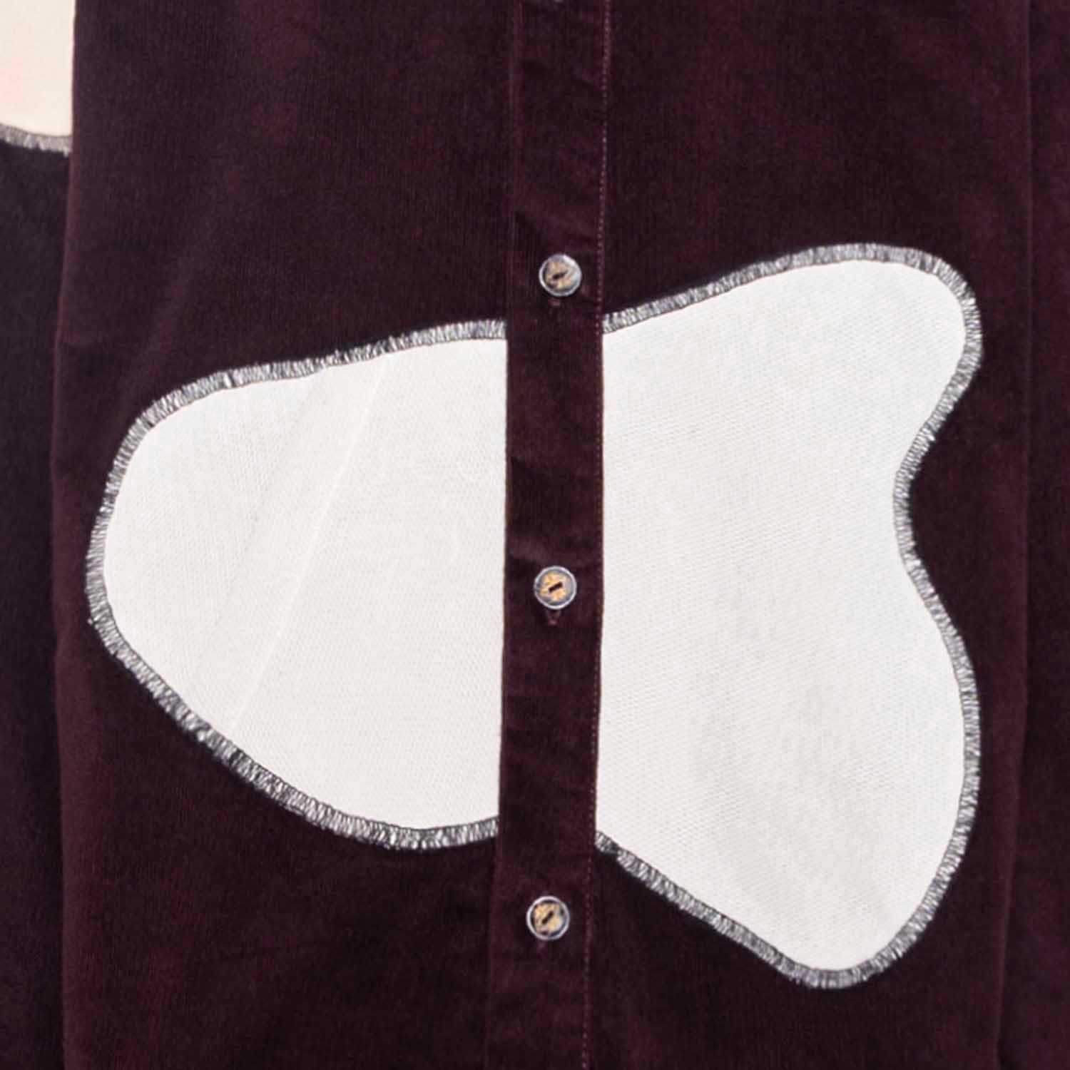 Infantium Victoria Velvet Kinderhemd Aubergine Gr. 116