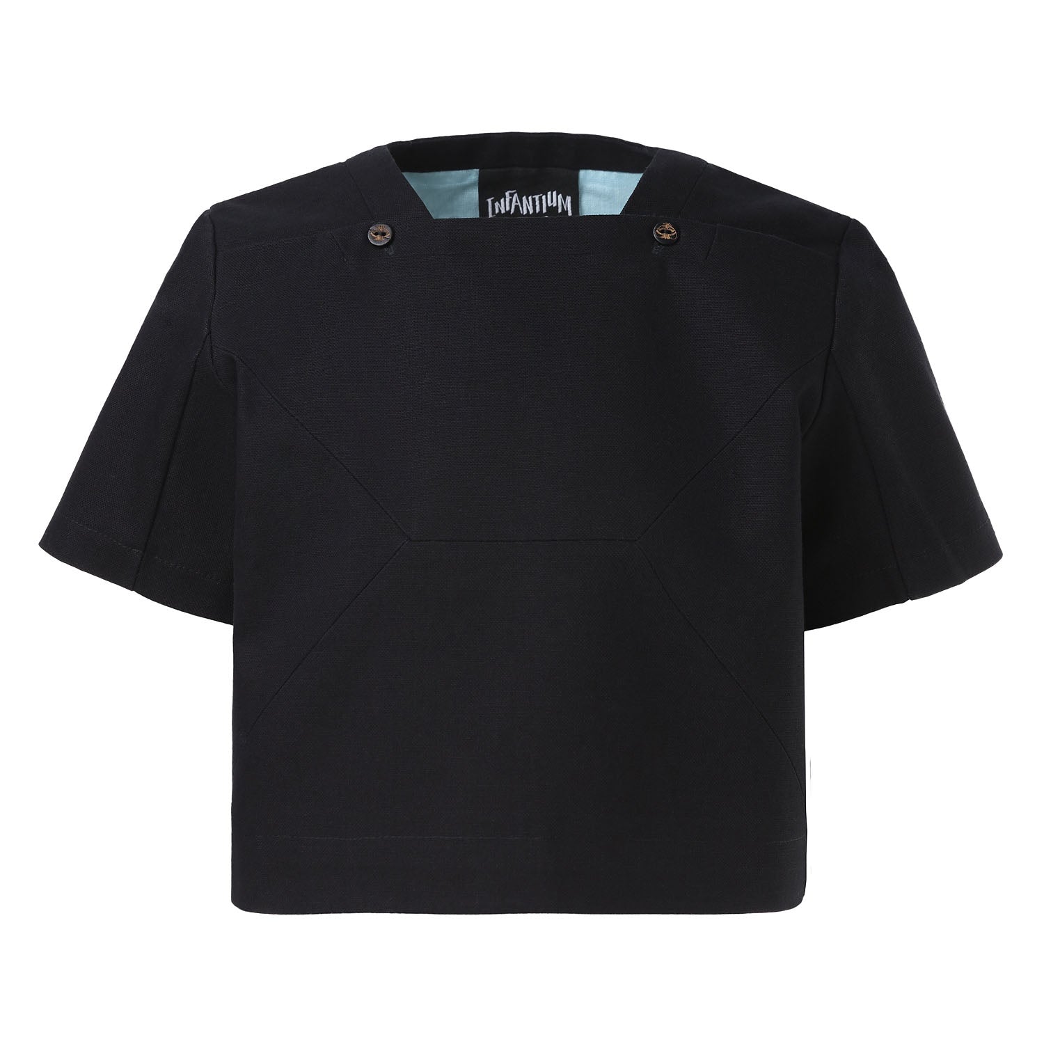 Infantium Victoria Crop Top Blumenstickerei Baumwolle schwarz 116