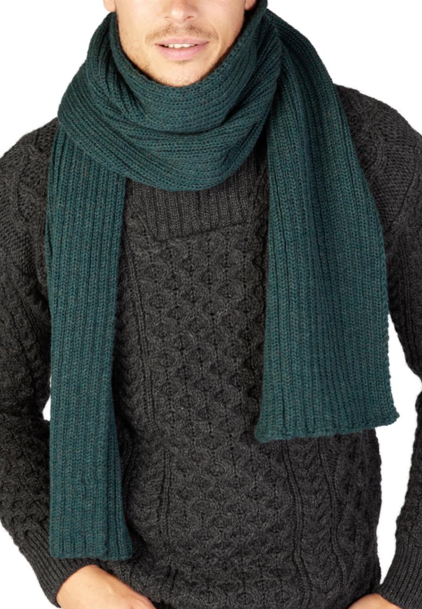 marlowe nature Ribbed Merino Scarf Schal evergree 19x184 Merino