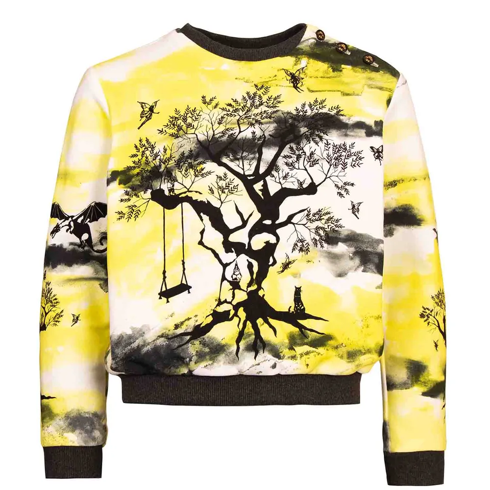 Infantium Victoria Sweatshirt Print Schwarz-Weiß 128 Bio