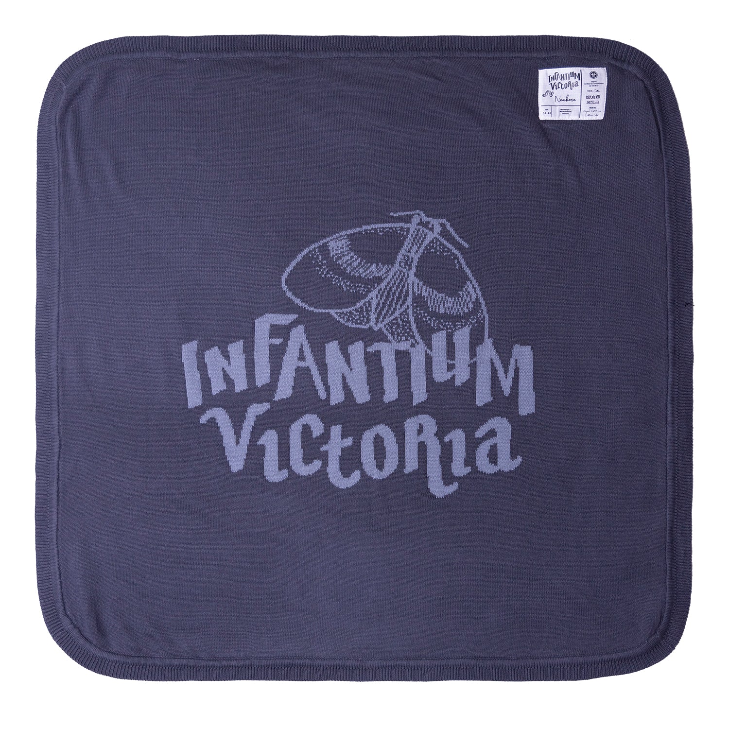 Infantium Victoria Babydecke Bio-Baumwolle 75x75 Grau Pink