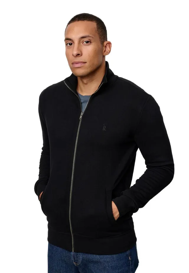Marlowe Nature Zipper Jacket Camphor Jacke black Bio-Baumwolle