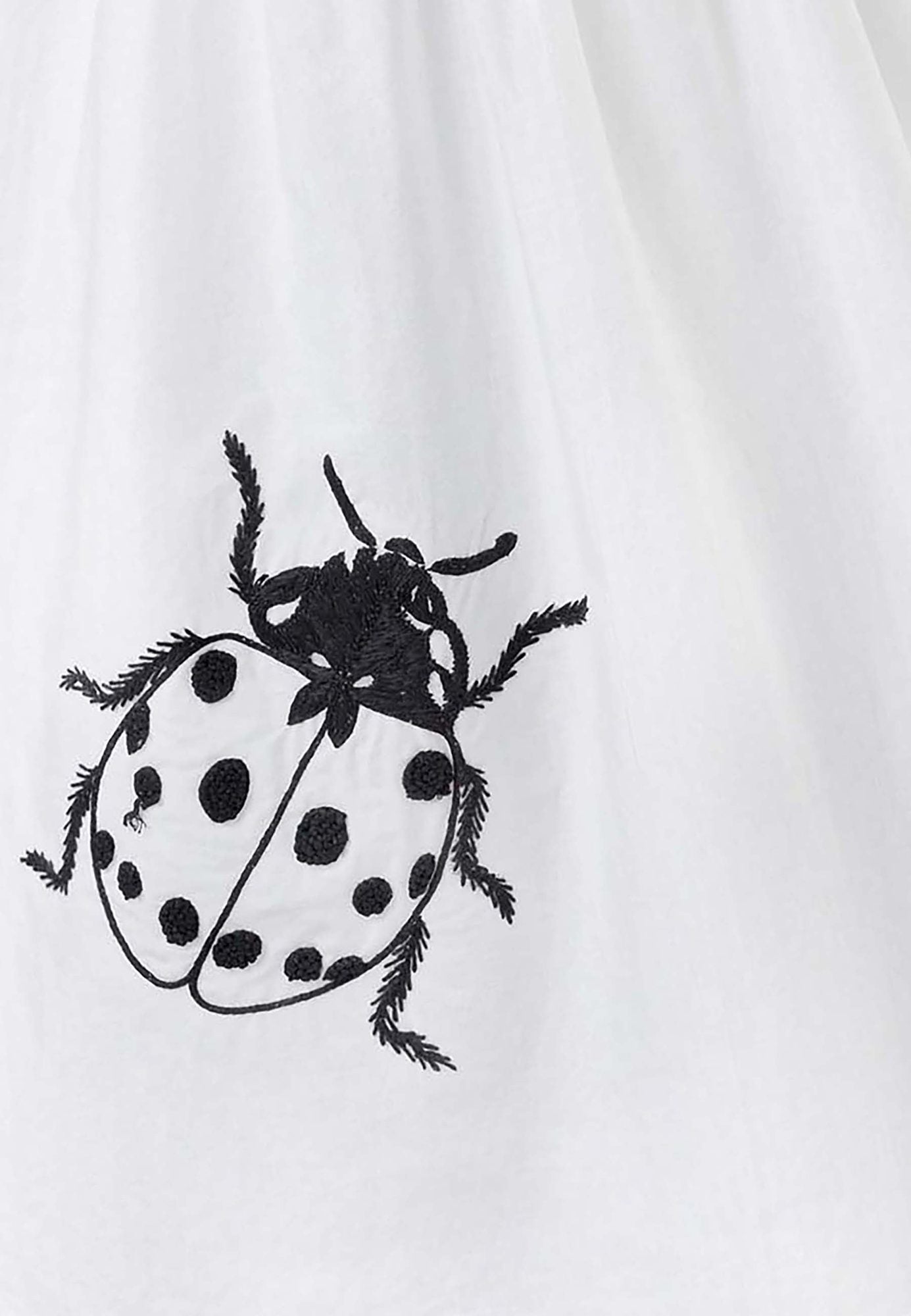 Infantium Victoria White Dress Kleid Weiß 104 Marienkäfer Bio