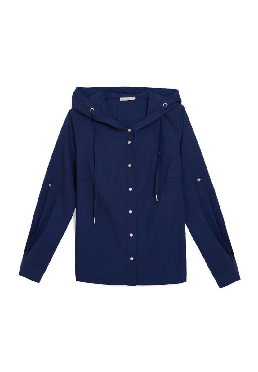 marlowe nature Bluse Devon Bluse navy 34 Bio-Baumwolle