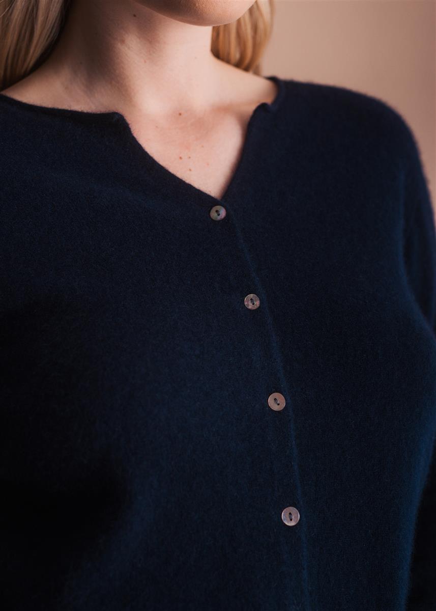 Marlowe Nature Kathy Strickjacke Kaschmir Cardigan navy