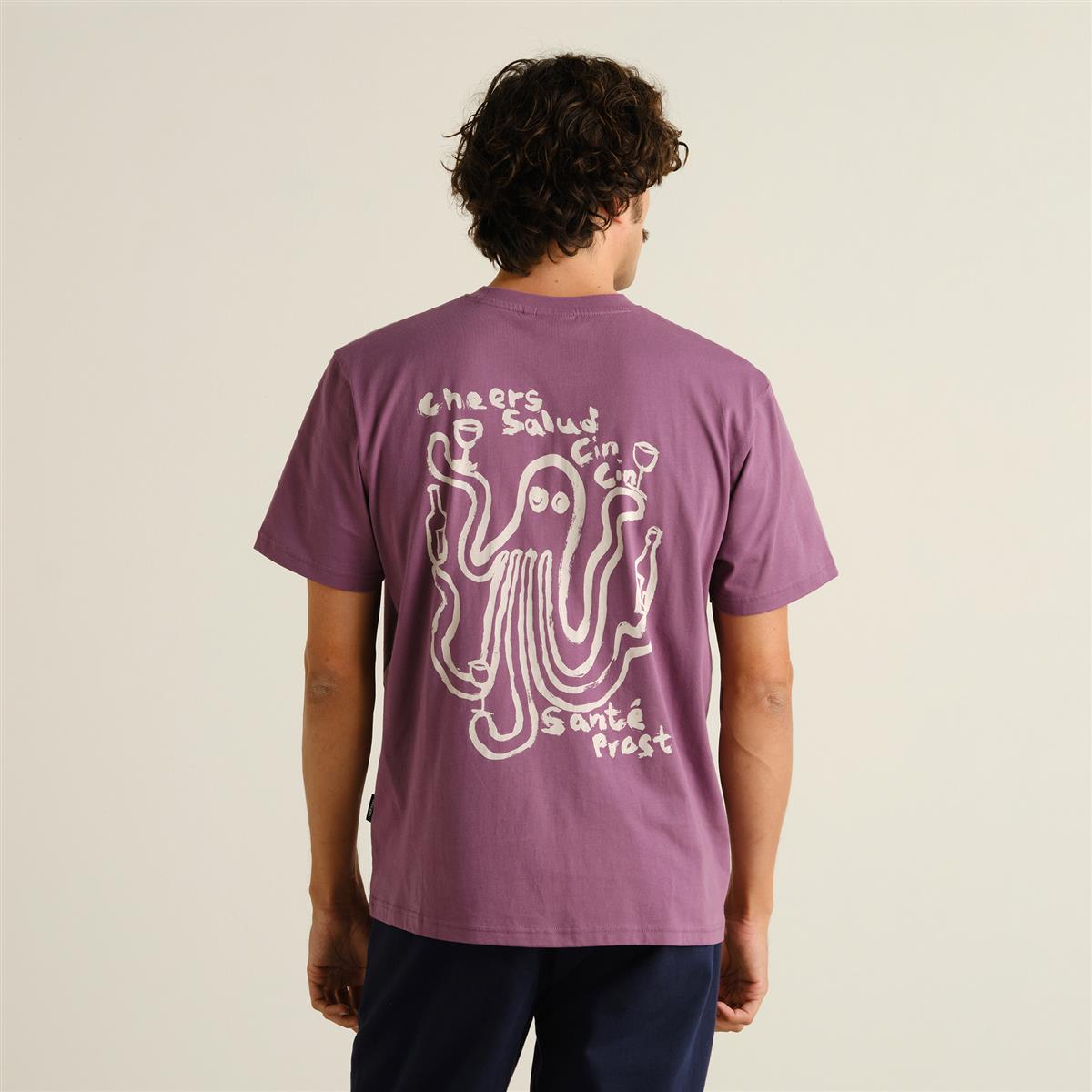 Marlowe Nature Stockholm Cheers T-Shirt berry Bio-Baumwolle