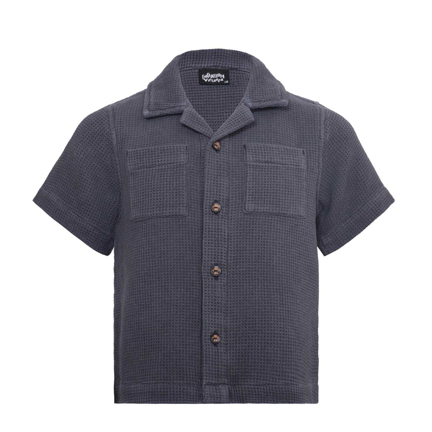 Infantium Victoria Button-Up Hemd Grau Bio-Baumwolle 92