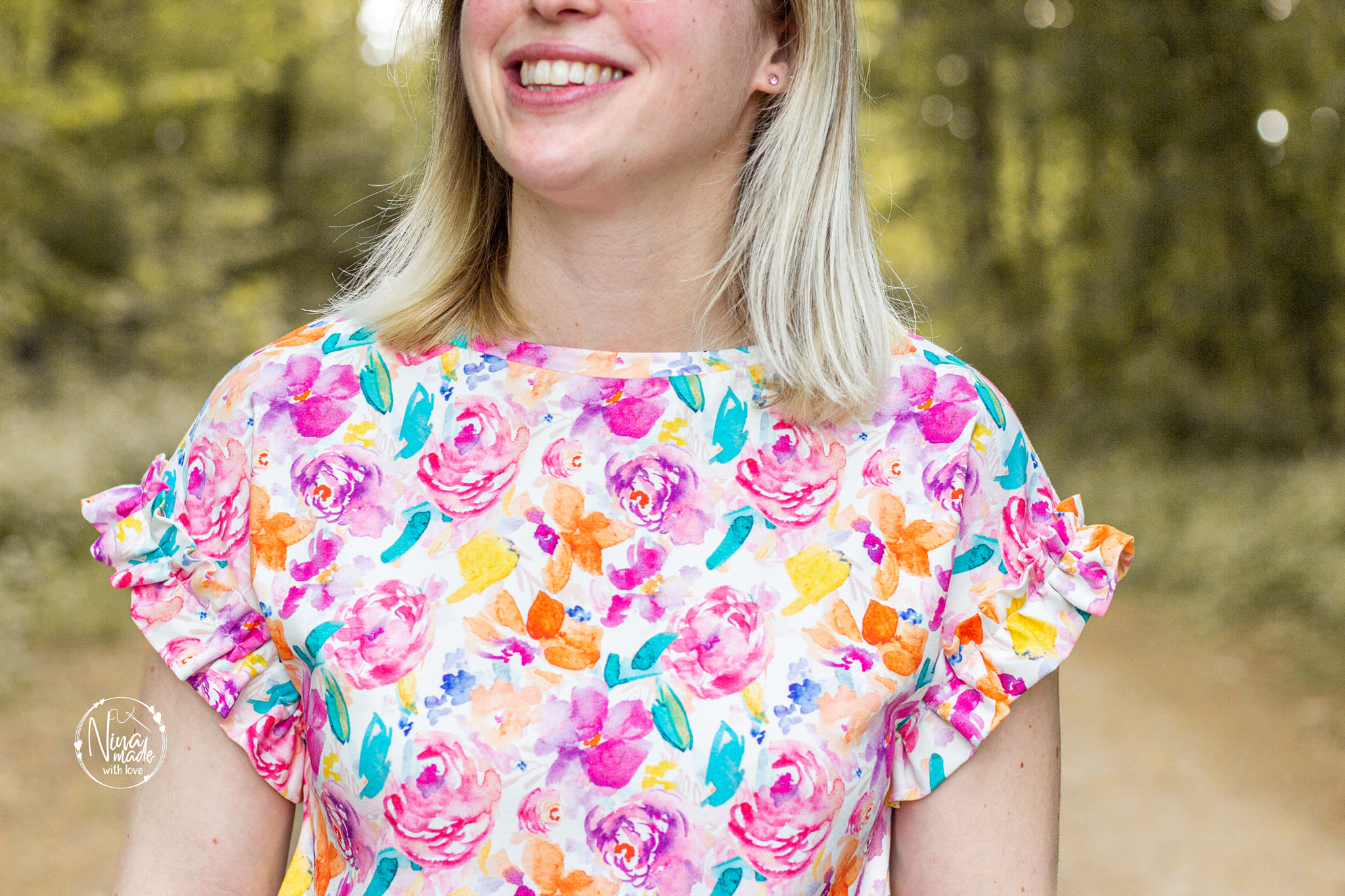 Schnittrebell Marla Shirt Papierschnitt Gr.34-54 Rüsche Umstand