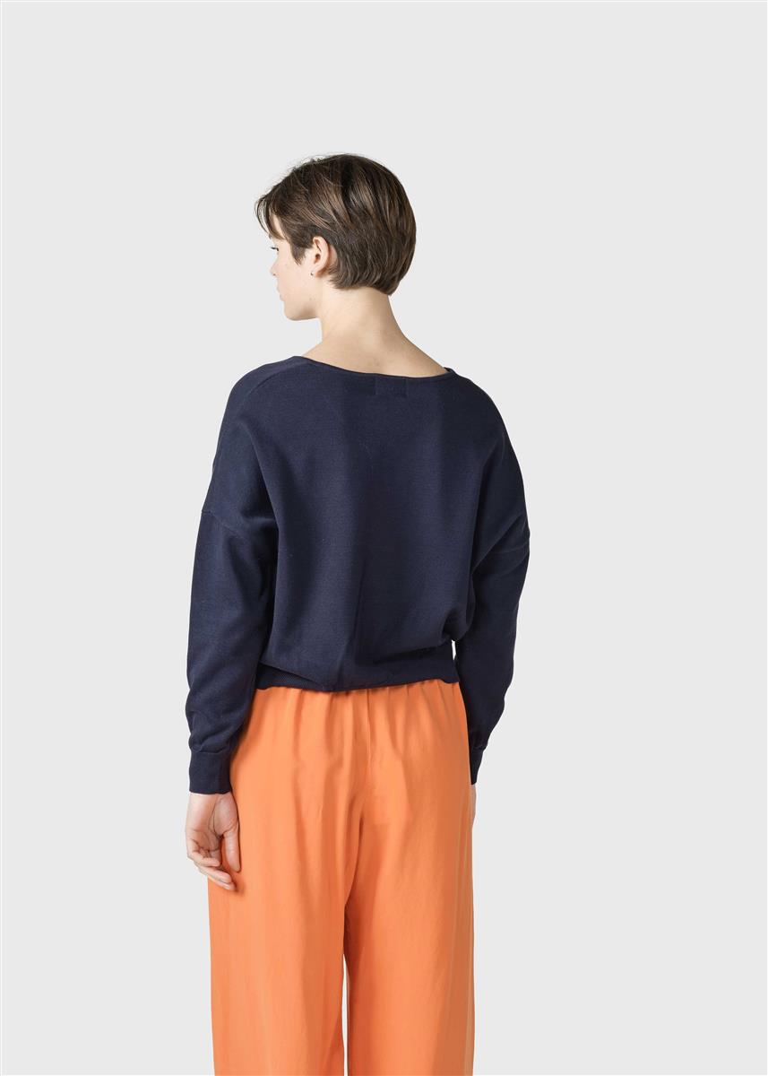 Marlowe Nature Randi Knit Strickpullover Bio-Baumwolle navy