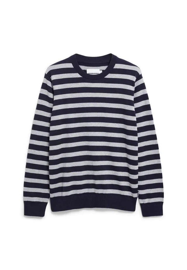 marlowe nature Loukaa Fine Stripes Pullover forest pine-light sage S